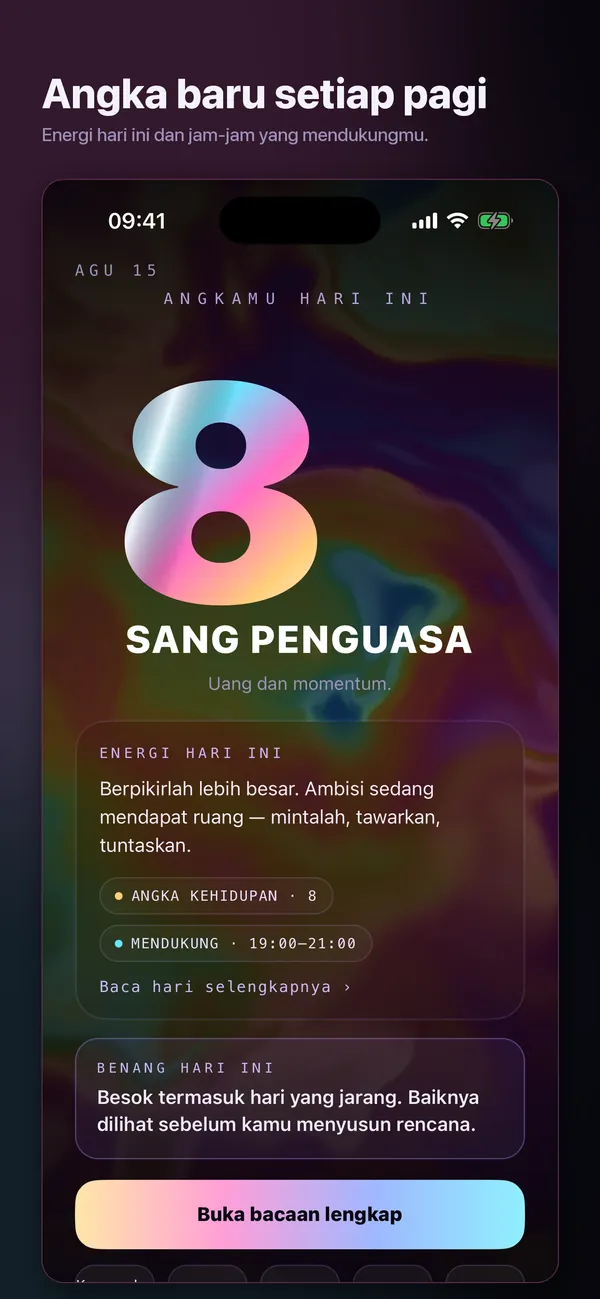 Angka-angkamu, dibaca dengan benar.