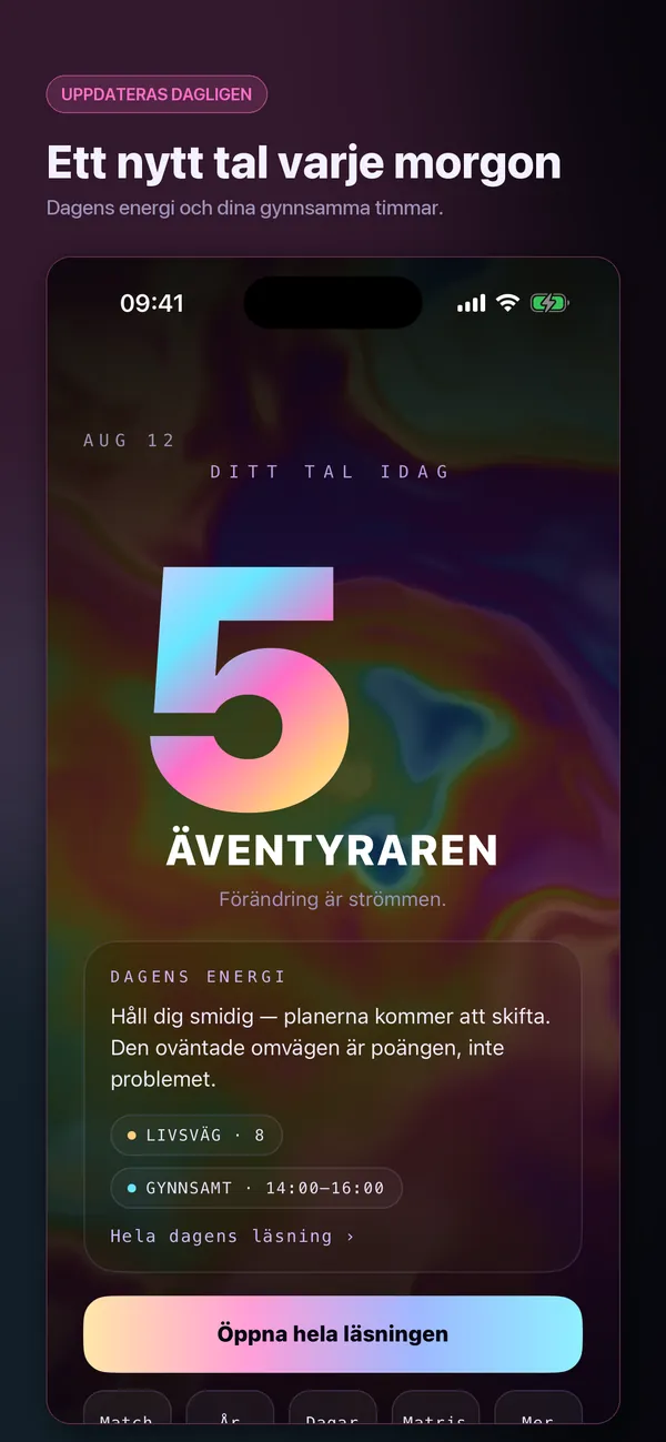 Dina tal, ordentligt lästa.